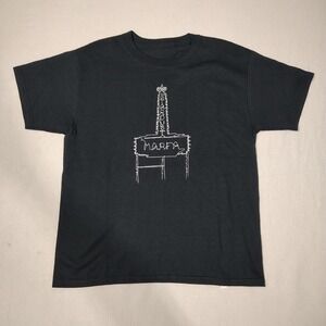Marfa Texas T-Shirt Kids Medium Black Cotton Stardust Marfa Sign Graphic Tee